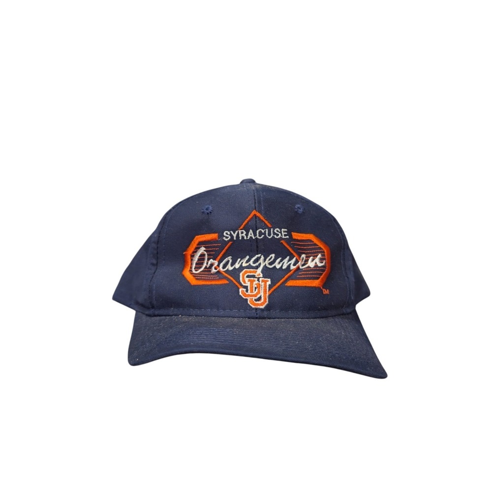 Vintage Syracuse Orangemen‎ Snapback Hat Youngan Navy NCAA Script Logo